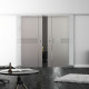 SoftClose-Doppel-Glasschiebetür Design Ingolstadt LEVIDOR ProfiSlide Schienensystem