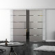 SoftClose-Doppel-Glasschiebetür Design Stuttgart LEVIDOR ProfiSlide Schienensystem