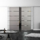 SoftClose-Doppel-Glasschiebetür Design Stuttgart LEVIDOR ProfiSlide Schienensystem